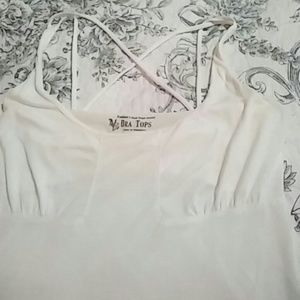 White criss cross tank